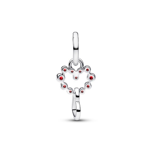 Pandora Connected Hearts & Red Stones Dangle Charm Pandora Connected Hearts & Red Stones Dangle Charm