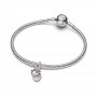 Pandora Connected Hearts & Red Stones Dangle Charm Pandora Connected Hearts & Red Stones Dangle Charm