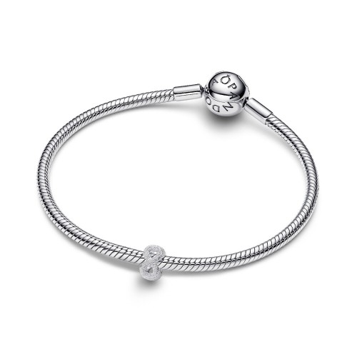 Pandora Textured Infinity Symbol Mini Charm Pandora Textured Infinity Symbol Mini Charm