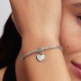 Pandora Engravable Heart Blue Stone Dangle Charm Pandora Engravable Heart Blue Stone Dangle Charm