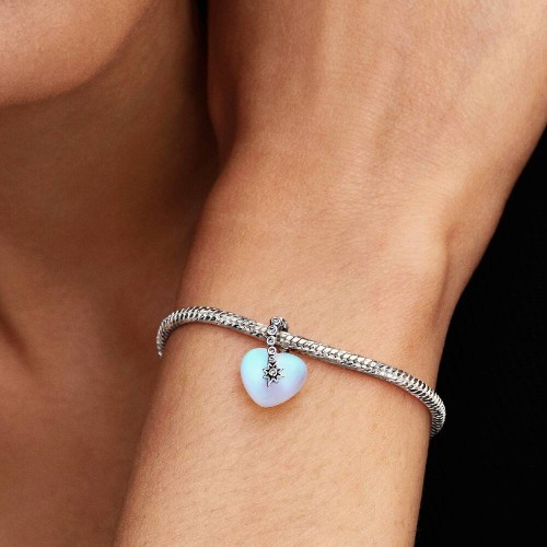 Pandora Shooting Star & Heart Dangle Charm Pandora Shooting Star & Heart Dangle Charm