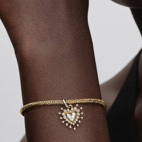 Pandora Radiant Heart Double Dangle Charm Pandora Radiant Heart Double Dangle Charm