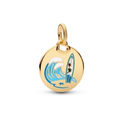 Pandora Surfing Round Tag Dangle Charm Pandora Surfing Round Tag Dangle Charm