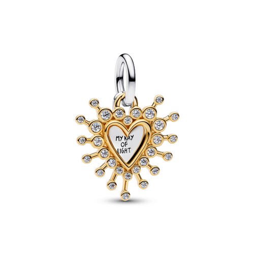 Pandora Radiant Heart Double Dangle Charm Pandora Radiant Heart Double Dangle Charm