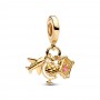 Pandora Airplane, Globe & Suitcase Triple Dangle Charm