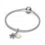 Pandora Opalescent Snowflake Double Dangle Charm Pandora Opalescent Snowflake Double Dangle Charm
