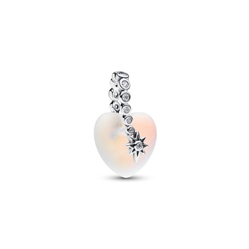 Pandora Shooting Star & Heart Dangle Charm Pandora Shooting Star & Heart Dangle Charm