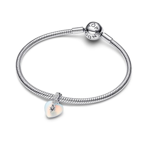 Pandora Shooting Star & Heart Dangle Charm Pandora Shooting Star & Heart Dangle Charm