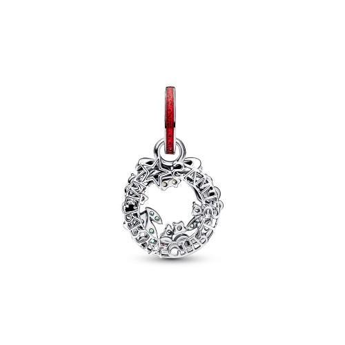 Pandora Holiday Wreath Double Dangle Charm Pandora Holiday Wreath Double Dangle Charm