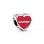 Pandora Illinois Heart Charm