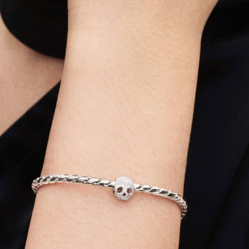 Pandora Textured Skull Mini Charm Pandora Textured Skull Mini Charm
