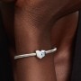 Pandora Engravable Sea Aqua Blue Stone Heart Charm Pandora Engravable Sea Aqua Blue Stone Heart Charm