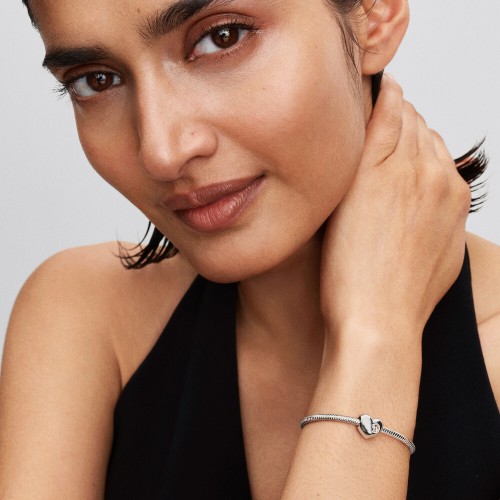 Pandora Engravable Clear Stone Heart Charm Pandora Engravable Clear Stone Heart Charm