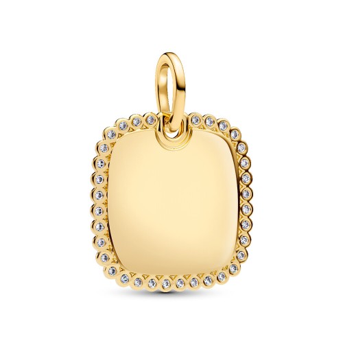 Pandora Engravable Square Tag Pendant Pandora Engravable Square Tag Pendant