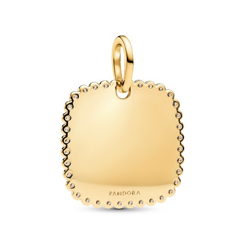 Pandora Engravable Square Tag Pendant Pandora Engravable Square Tag Pendant