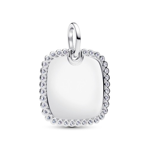 Pandora Engravable Square Tag Pendant Pandora Engravable Square Tag Pendant