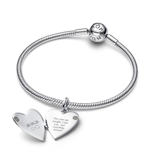 Pandora Engravable Openable Heart Tag Pendant Pandora Engravable Openable Heart Tag Pendant