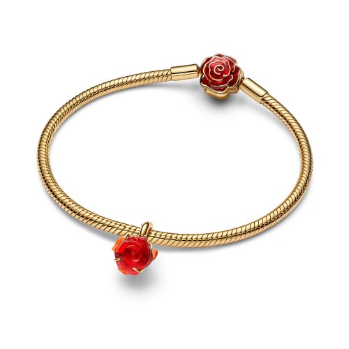 Pandora Disney Beauty and the Beast Enchanted Rose Dangle Charm Pandora Disney Beauty and the Beast Enchanted Rose Dangle Charm
