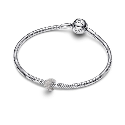 Pandora Textured Moon Mini Charm Pandora Textured Moon Mini Charm