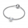 Pandora Engravable Sea Aqua Blue Stone Heart Charm Pandora Engravable Sea Aqua Blue Stone Heart Charm