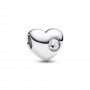 Pandora Engravable Clear Stone Heart Charm Pandora Engravable Clear Stone Heart Charm