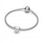 Pandora Engravable Clear Stone Heart Charm Pandora Engravable Clear Stone Heart Charm