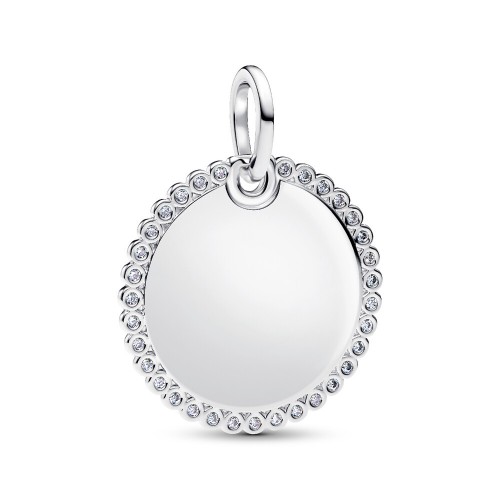 Pandora Engravable Round Tag Pendant Pandora Engravable Round Tag Pendant