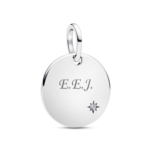 Pandora Engravable Lab-Grown Diamond Tag Pendant Pandora Engravable Lab-Grown Diamond Tag Pendant