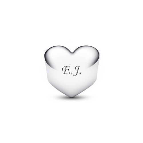 Pandora Engravable Red Stone Heart Charm Pandora Engravable Red Stone Heart Charm