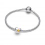 Pandora Engravable Honey Stone Heart Charm Pandora Engravable Honey Stone Heart Charm