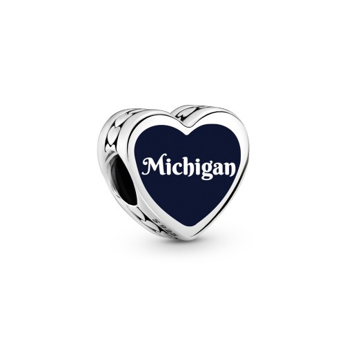 Pandora Michigan Heart Charm
