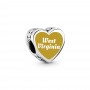 Pandora West Virginia Heart Charm