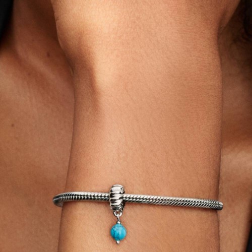 Pandora Turquoise-colored Dangle Charm Pandora Turquoise-colored Dangle Charm