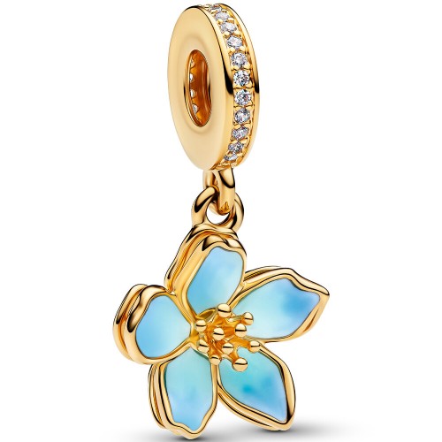 Pandora Blue Blossom Dangle Charm Pandora Blue Blossom Dangle Charm