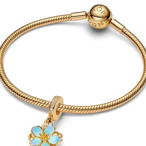 Pandora Blue Blossom Dangle Charm Pandora Blue Blossom Dangle Charm