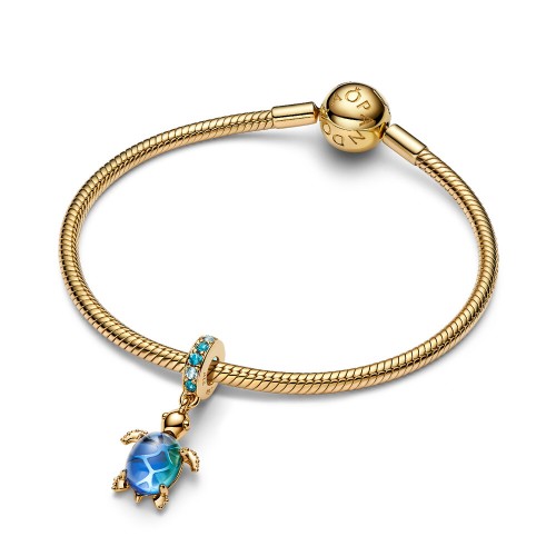 Pandora Sea Turtle Murano Glass Dangle Charm Pandora Sea Turtle Murano Glass Dangle Charm