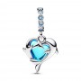 Pandora Blue Murano Glass Dolphins Dangle Charm Pandora Blue Murano Glass Dolphins Dangle Charm