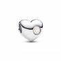 Pandora Engravable White Stone Heart Charm Pandora Engravable White Stone Heart Charm