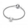 Pandora Engravable White Stone Heart Charm Pandora Engravable White Stone Heart Charm