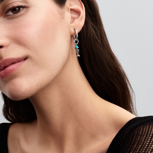 Pandora Turquoise-colored Fishbone Dangle Charm Pandora Turquoise-colored Fishbone Dangle Charm