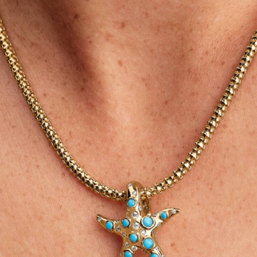 Pandora Sparkling Blue Starfish Dangle Charm