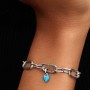 Pandora Turquoise-colored Heart Mini Dangle Charm Pandora Turquoise-colored Heart Mini Dangle Charm