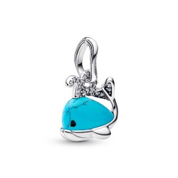 Pandora Turquoise-colored Whale Dangle Charm Pandora Turquoise-colored Whale Dangle Charm