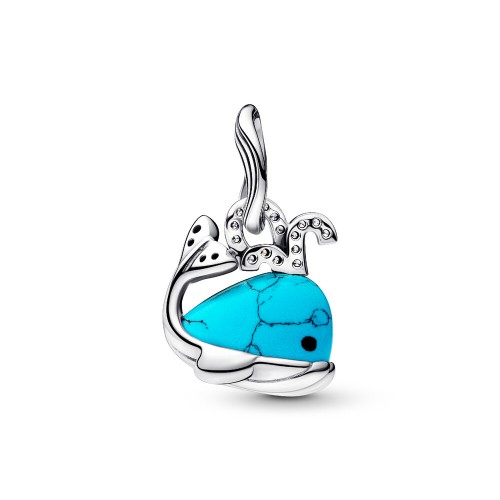 Pandora Turquoise-colored Whale Dangle Charm Pandora Turquoise-colored Whale Dangle Charm