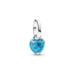 Pandora Turquoise-colored Heart Mini Dangle Charm Pandora Turquoise-colored Heart Mini Dangle Charm