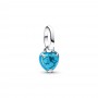 Pandora Turquoise-colored Heart Mini Dangle Charm Pandora Turquoise-colored Heart Mini Dangle Charm