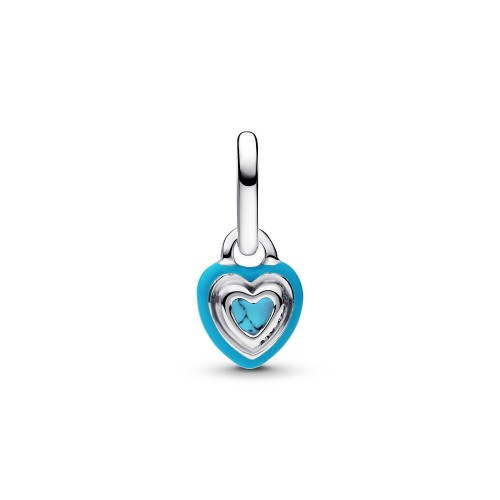 Pandora Turquoise-colored Heart Mini Dangle Charm Pandora Turquoise-colored Heart Mini Dangle Charm