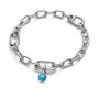 Pandora Turquoise-colored Heart Mini Dangle Charm Pandora Turquoise-colored Heart Mini Dangle Charm