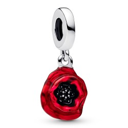 Pandora Red Flower Dangle Charm Pandora Red Flower Dangle Charm