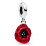 Pandora Red Flower Dangle Charm Pandora Red Flower Dangle Charm